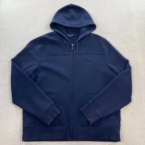 Michael Kors Men's Zip-Up Dark Midnight Blue Hood Jacket Size XL